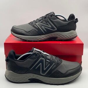 New Balance 410v8 Trail Running Shoe Black Grey Sneaker Men's Size 12 MT410LB8